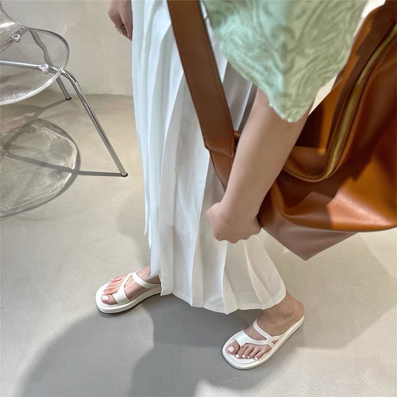 Dép nữ xỏ ngón kiểu xoắn, dép nữ đế cao thời trang giá rẻ MAKKI SHOP TD550