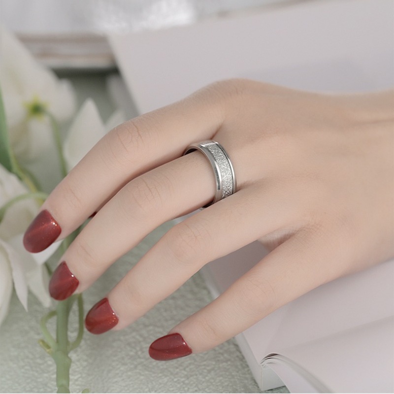 8mm Thiế Nhẫn titan Bằng Thép Không Gỉ Cao Cấp Cỡ 6-12 Đơn GiảnCho Nam Và Nữ