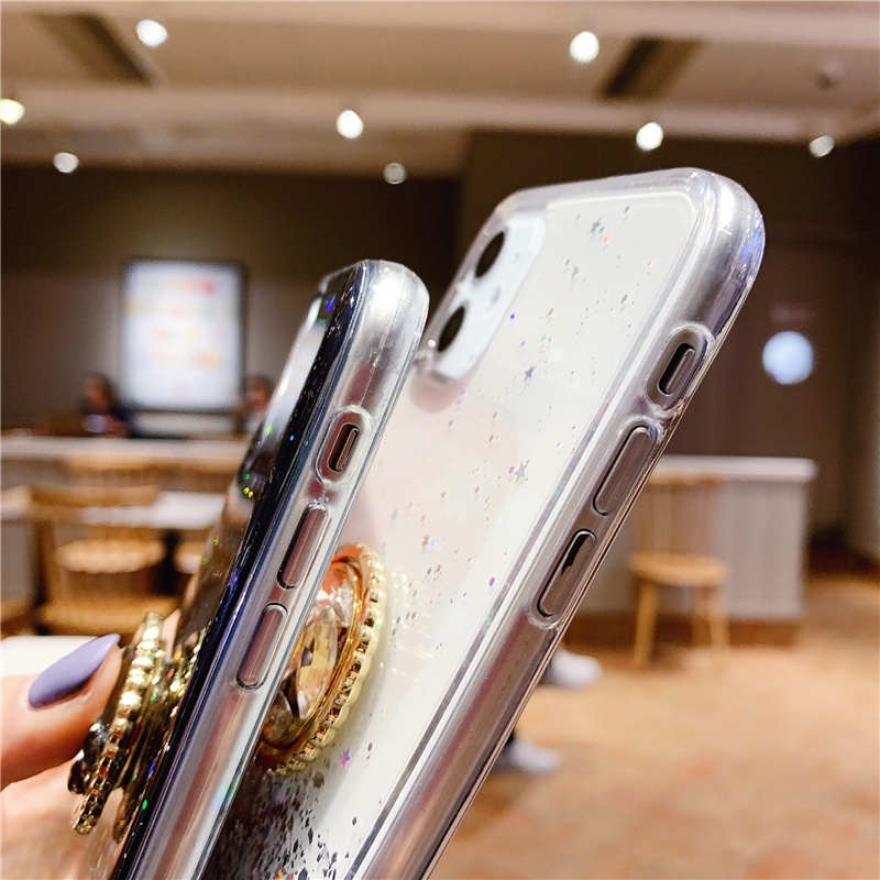 Ốp Điện Thoại Trong Suốt Phối Kim Tuyến Kèm Dây Đeo Cho OPPO Reno7 Z / Reno 7 Pro 5G 2022