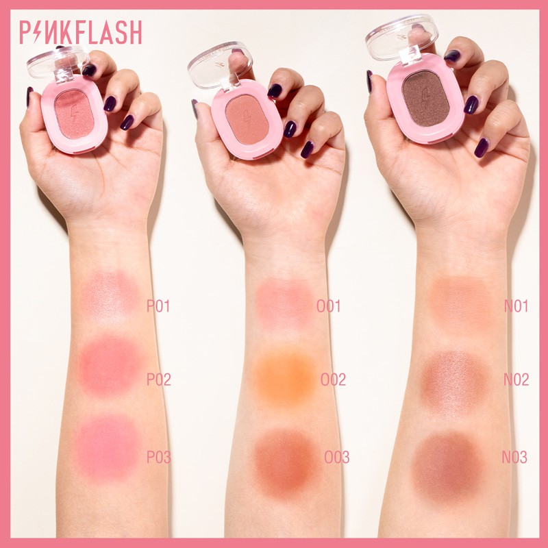 Phấn Má Hồng Dạng Nén Sắc Tố Cao Lâu Trôi Không Thấm Nước PINKFLASH