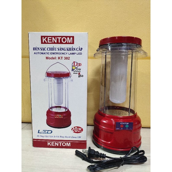 ĐÈN SẠC CHIẾU SÁNG KHẨN CẤP KENTOM 20W