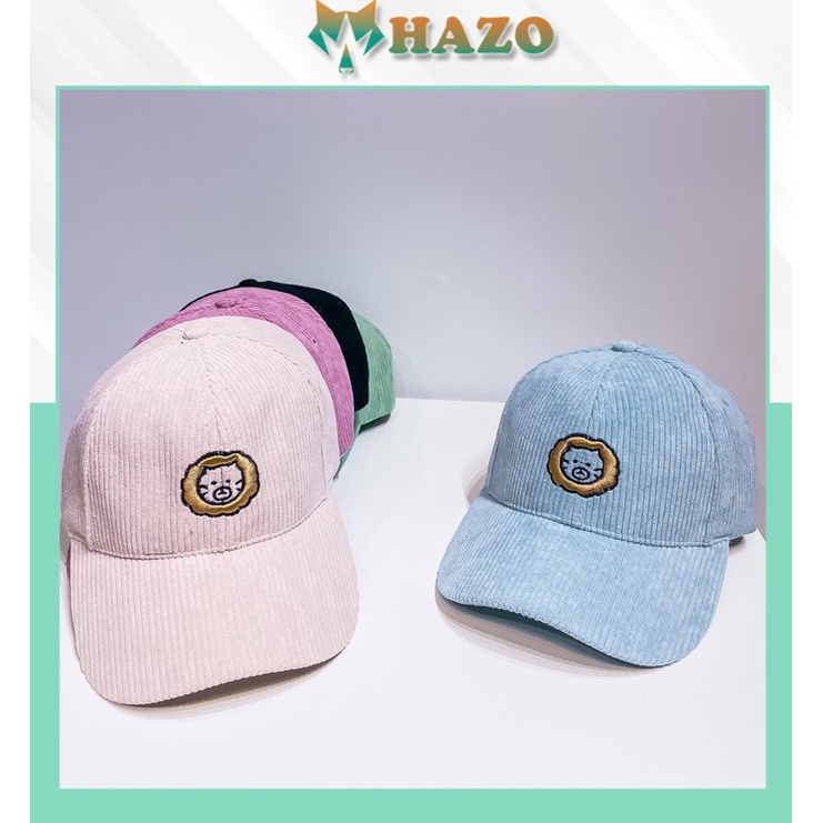 Mũ Lưỡi Trai Nón Kết Nhung Cao Cấp Thêu Mặt Sư tử 430 Phong Cách Ulzzang Form Unisex Nam Nữ