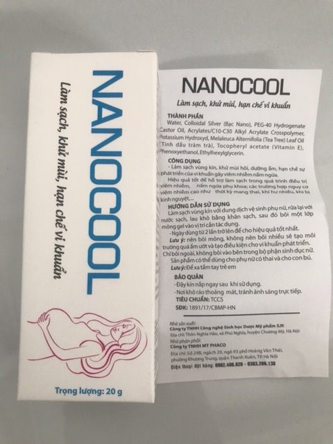 Gel bôi nấm ngứa phụ khoa  Nanocool