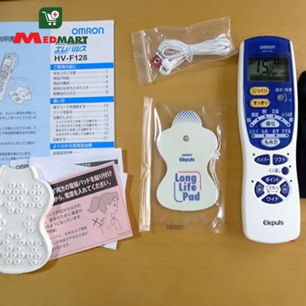 Máy Massage Xung Điện Trị Liệu Omron HV-F128, Chính Hãng Nhật Bản, Bảo Hành 24 Tháng - Medmart