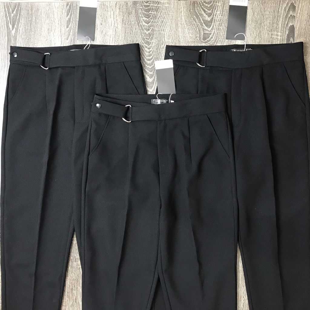 Quần baggy nữ khuyên chữ D cao cấp, quần vải nữ công sở chất Vitex dày dặn, form dáng chuẩn | BigBuy360 - bigbuy360.vn