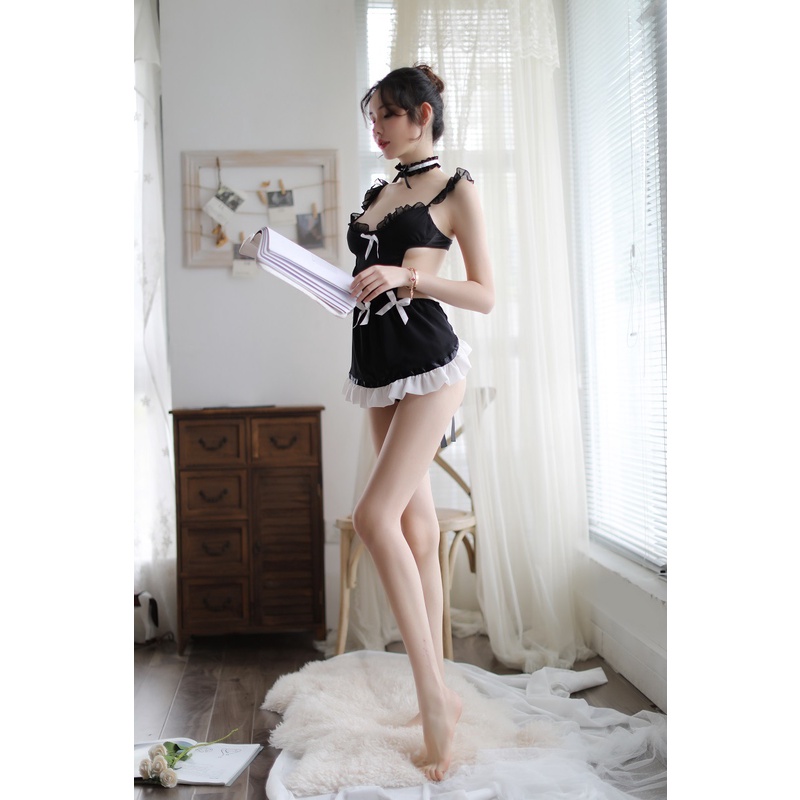 (Set cô hầu gái sexy) New sexy underwear sexy princess maid maid Outfits pajamas perspective nightgown nurse role uniform pajamas | BigBuy360 - bigbuy360.vn