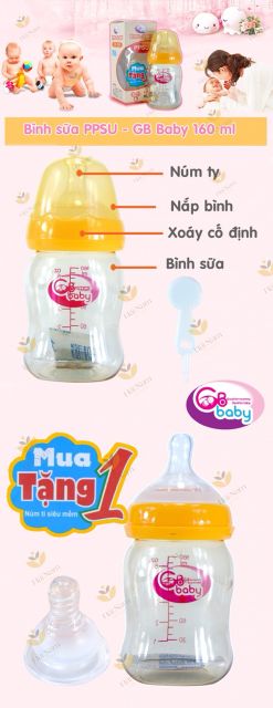 Bình sữa PPSU cổ rộng 160ml