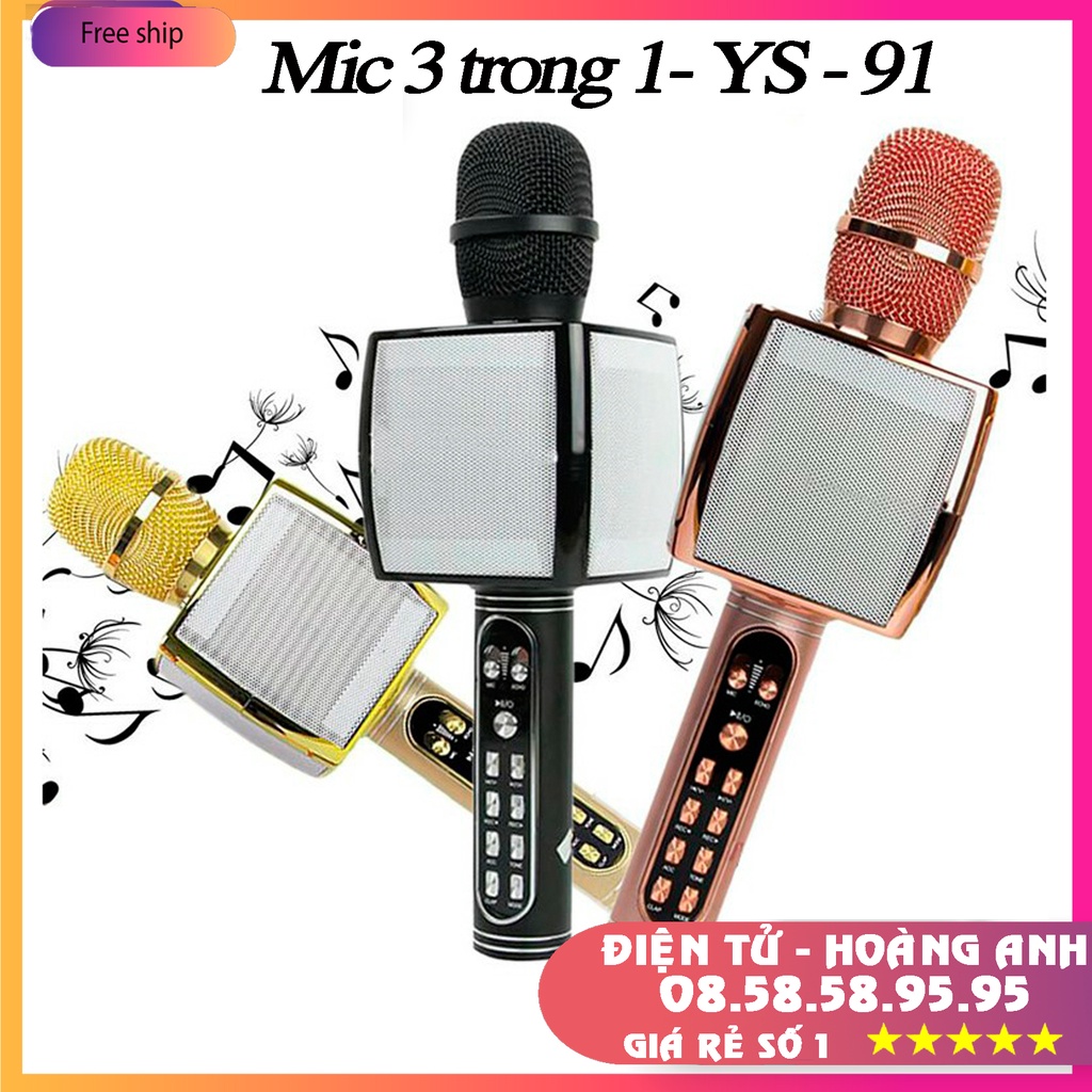 Micro Hát Karaoke L698 (Mic SD08-Sd10-SD17-SD18-YS90-YS91-YS92-YS93-YS95)