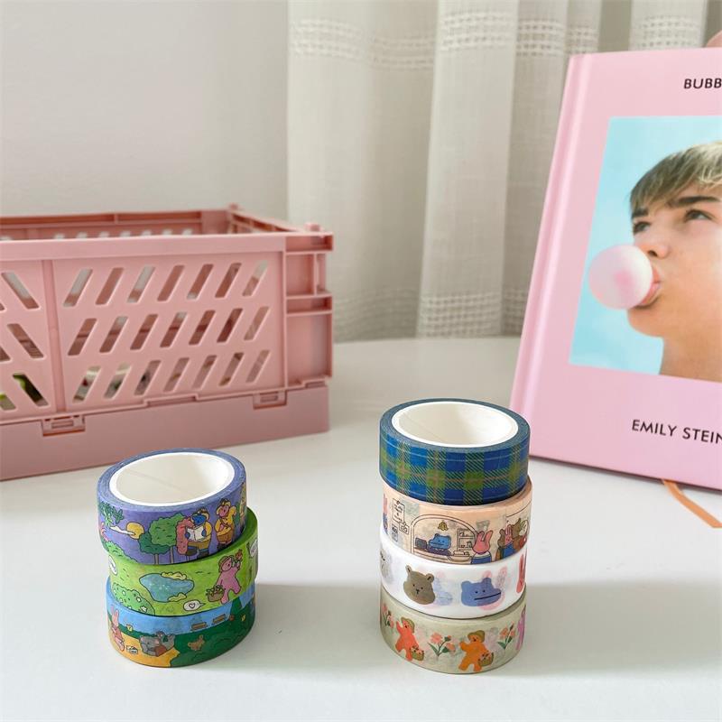 1 Cuộn Sticker Dán Tường Hình Hoạt Hình Dễ Thương