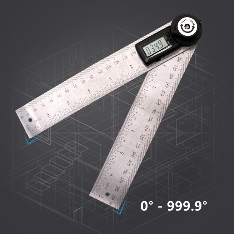 200mm thước đo góc điện tử 0° - 999.9°(phukien303 xả hàng-có hàng sẵn)