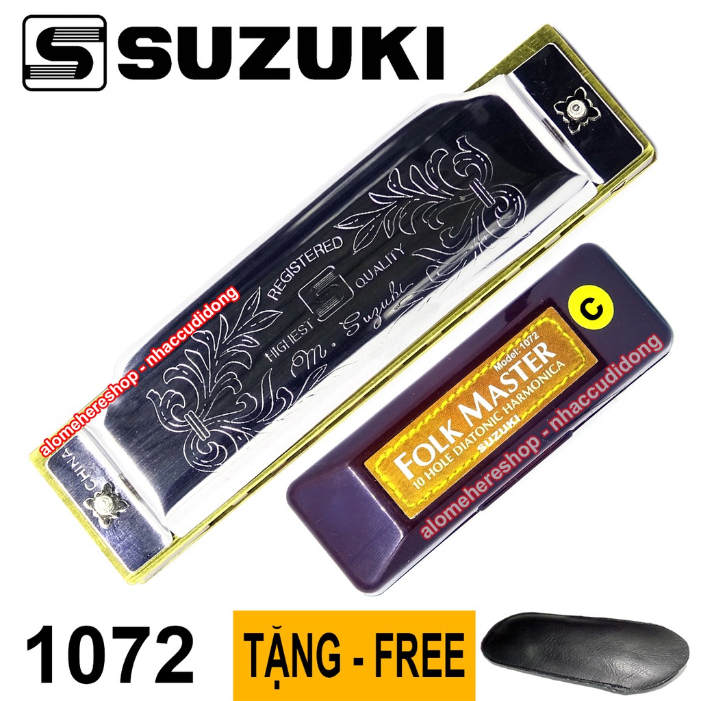 Kèn harmonica Suzuki Folk Master 1072 key C Có Clip Thực Tế