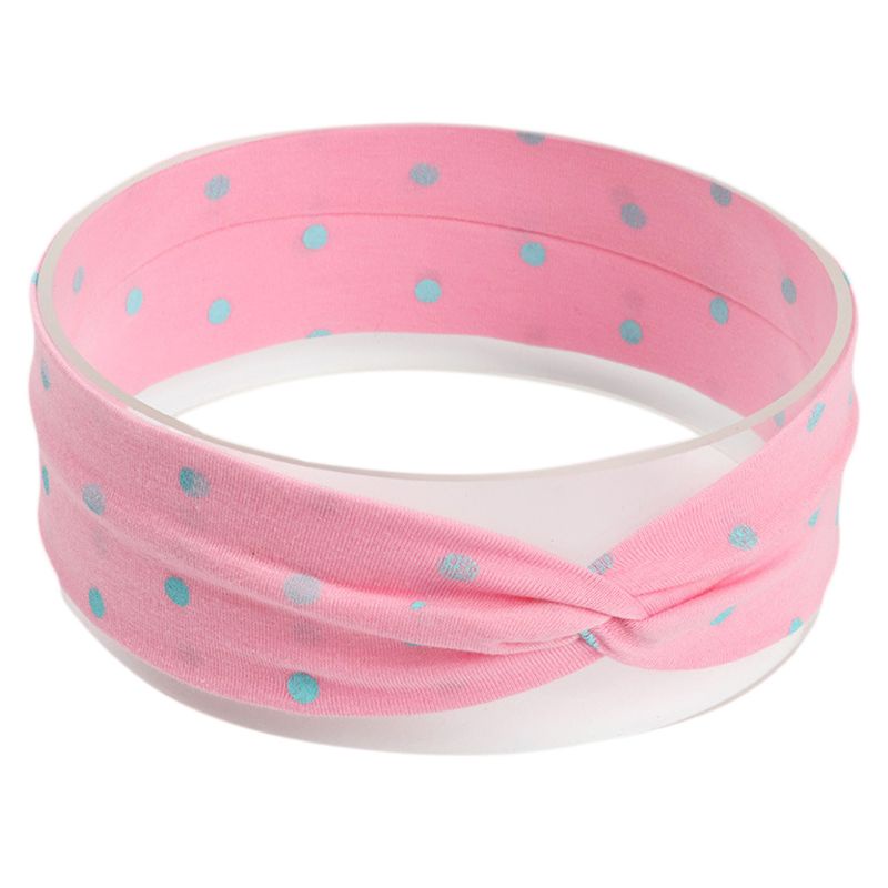 Băng Đô Thắt Nút Chéo Họa Tiết Chấm Bi Dễ Thương Cho Bé Gái Sơ Sinh