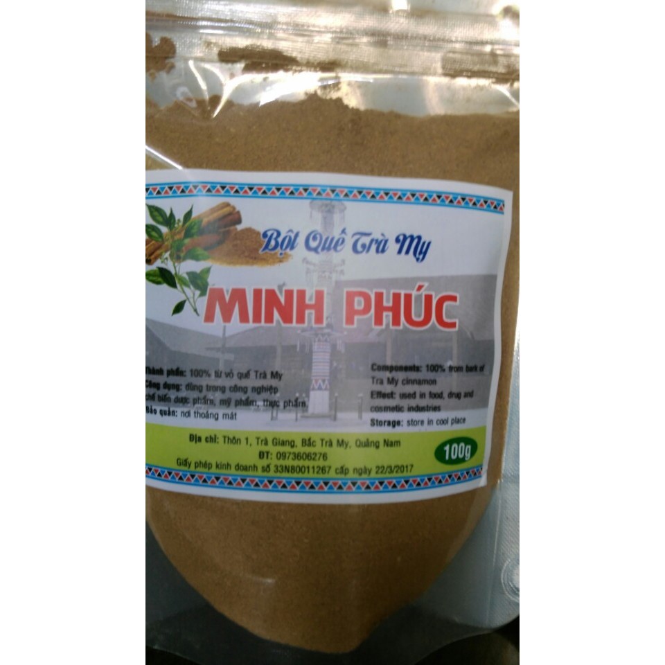 Bột quế Trà My - Minh Phúc 200g (đã cạo vỏ)