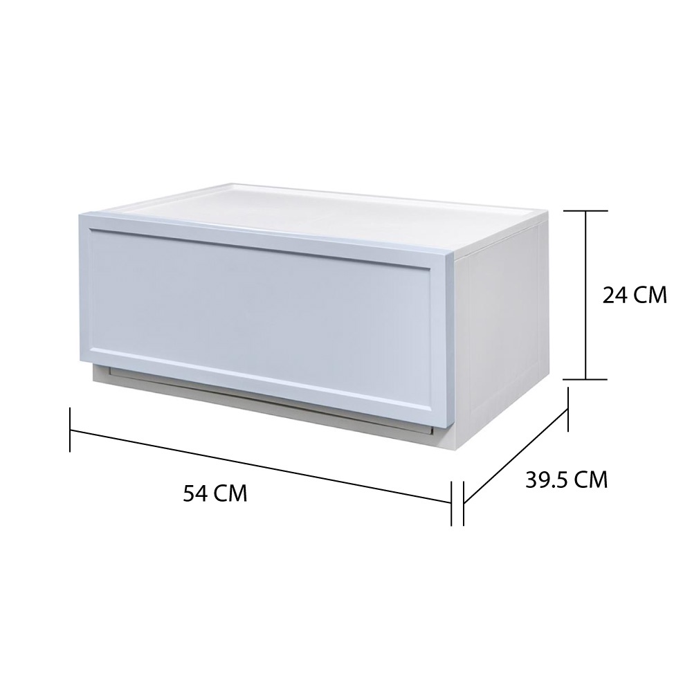 HomeBase STACKO Hộp nhựa đa năng ECO dạng ngăn kéo có thể xếp chồng Thái Lan W54xH24xD39.5 màu xanh dương pastel