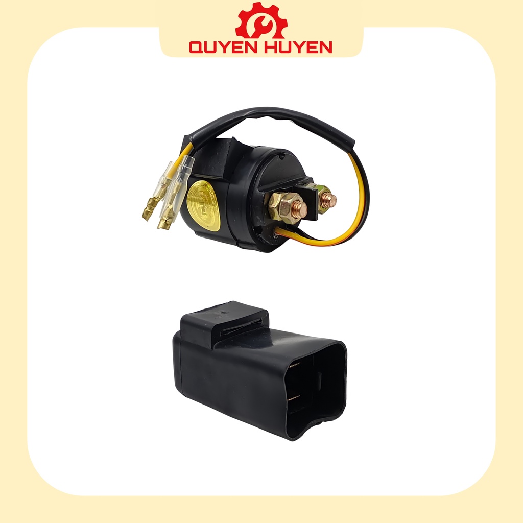 Rơ le đề Tròn / Vuông - Cốc đề xe máy Honda - Dream, Wave, Future, AirBlade, Lead...