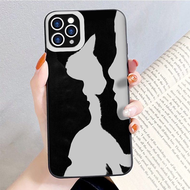 Ốp lưng iphone đen trắng đơn giản ốp iphone vuông cạnh 11/12/13/pro/max/plus6/6plus/6s/6splus/7/7plus/8/8plus/x/xr/xs