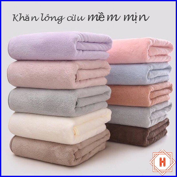 Khăn Tắm Lông Cừu Xuất Hàn Size Lớn 70x140cm { H }