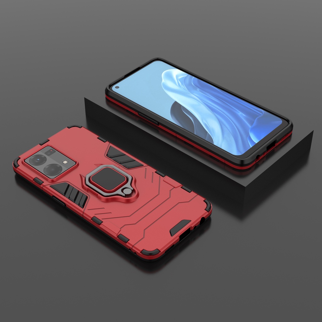 Ốp lưng Oppo Reno 7 4G Iron Man Iring chống sốc chống va đập mạnh giá đỡ mặt lưng xem phim
