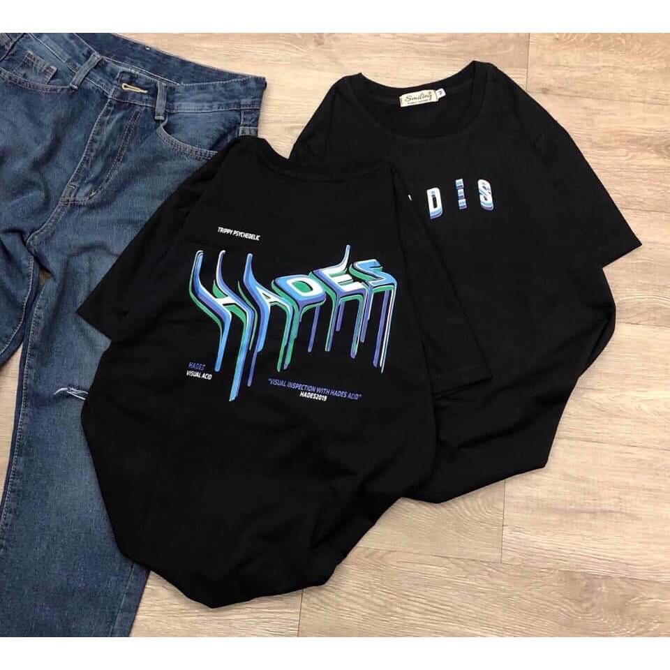 Áo thun in tay lỡ form rộng In Hades Giọt Nước Unisex  Unisex - Ulzzang mặc cặp