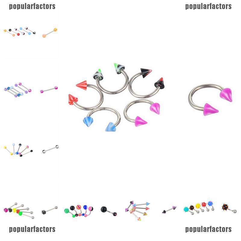 Set 110 Khuyên Tai / Khuyên Môi Đầu Tròn Cá Tính