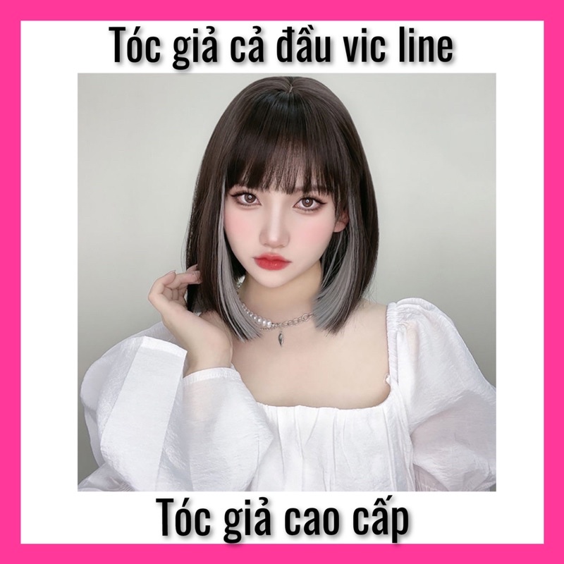 tóc giả cả đầu vic line ấn xám ❇️freeship ❇️