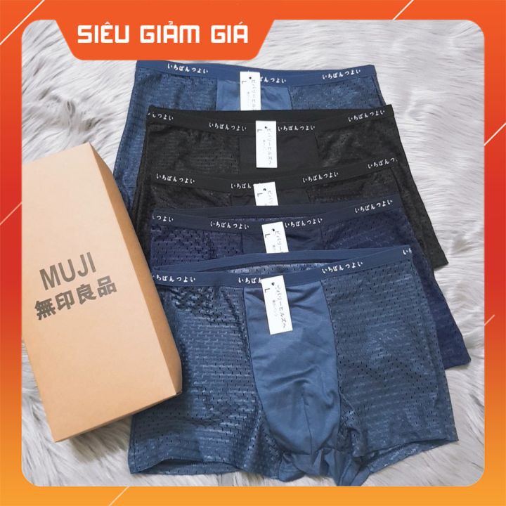 [Hàng Loại 1] COMBO QUẦN SỊP ĐÙI NAM NHẬP KHẨU NHẬT, QUẦN BOXER NAM THUN LẠNH CAO CẤP CÓ LỖ THOÁNG MÁT DỄ CHỊU KHI MẶC