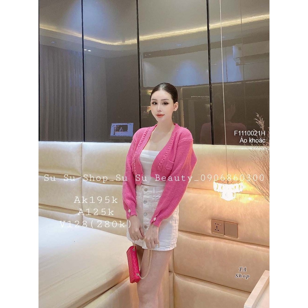 Áo khoác len croptop tay dài siêu thời trang!