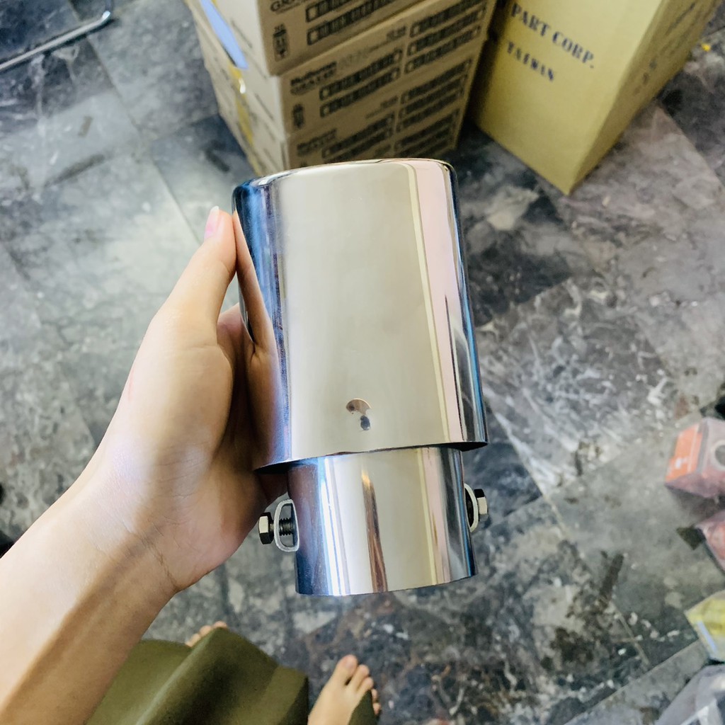 Ốp Ống Xả Ô Tô Loại Thẳng, Ốp Trang Trí Ống Xả Ô Tô Kiểu Dáng Thể Thao Bằng Kim Loại, Pô 4 Chỗ, 7 Chỗ Xe Hơi