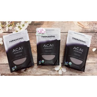Bột Acai đông khô hửu cơ Terrasoul Superfoods (Organic Acai Powder) - 113gr