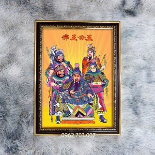 Tranh Ngũ Công-Quan Công 36x48cm chất liệu vải phủ bóng + khung composite