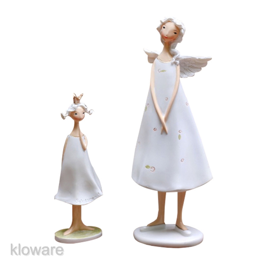 【In Stock】Tượng điêu khắc hình thiên thần và mẹ và con dùng trang trí bàn làm việc