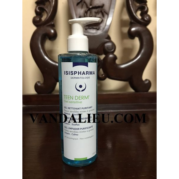 ISIS PHARMA TEEN DERM GEL SENSITIVE 250ML. GEL RỬA MẶT GIẢM NHỜN (MP2)
