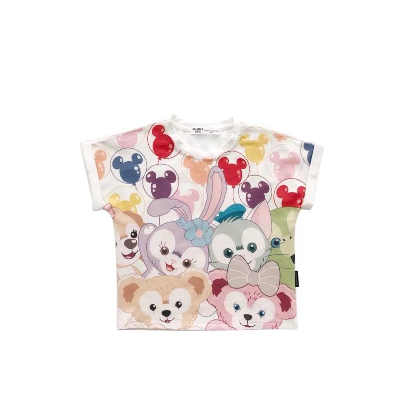 Áo Thun Tay Ngắn In Họa Tiết Hoạt Hình Dễ Thương Thời Trang Mùa Hè Cho Bé Gái