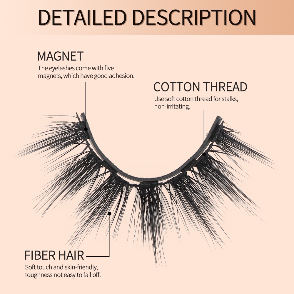 Bộ 5 Cặp Lông Mi Giả Cong Dày Từ Tính | BigBuy360 - bigbuy360.vn