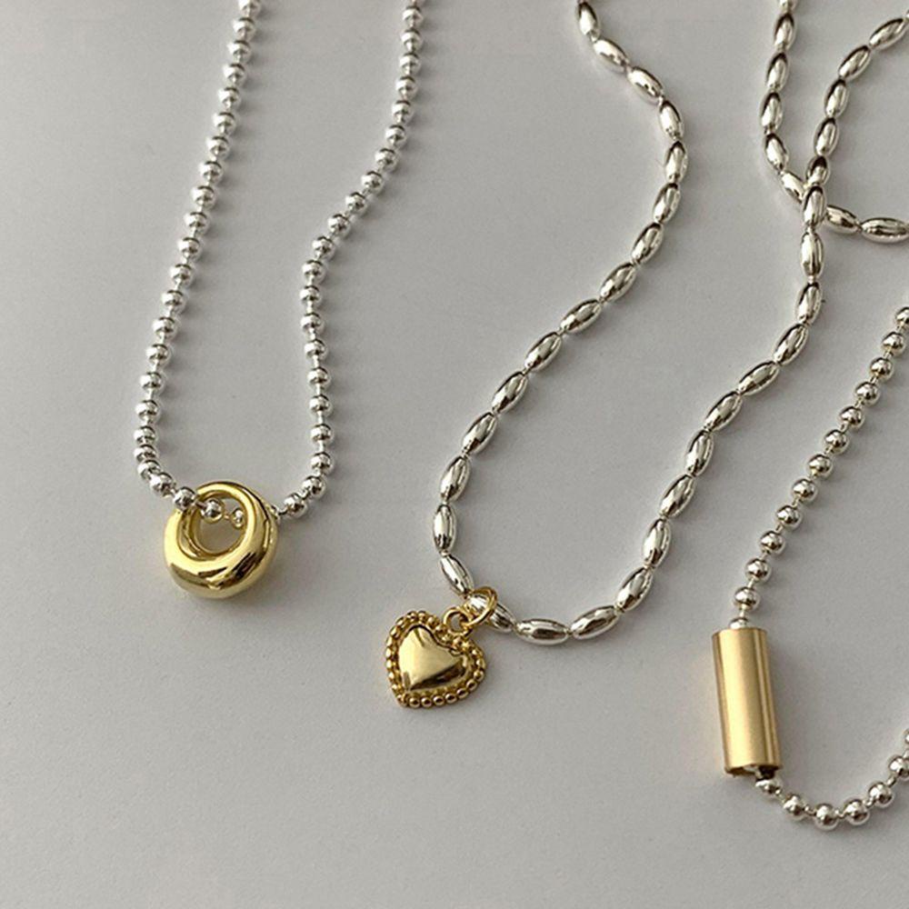 Vòng cổ Hợp Kim Mặt Hình Trái Tim Xinh Xắn Cho Nữ