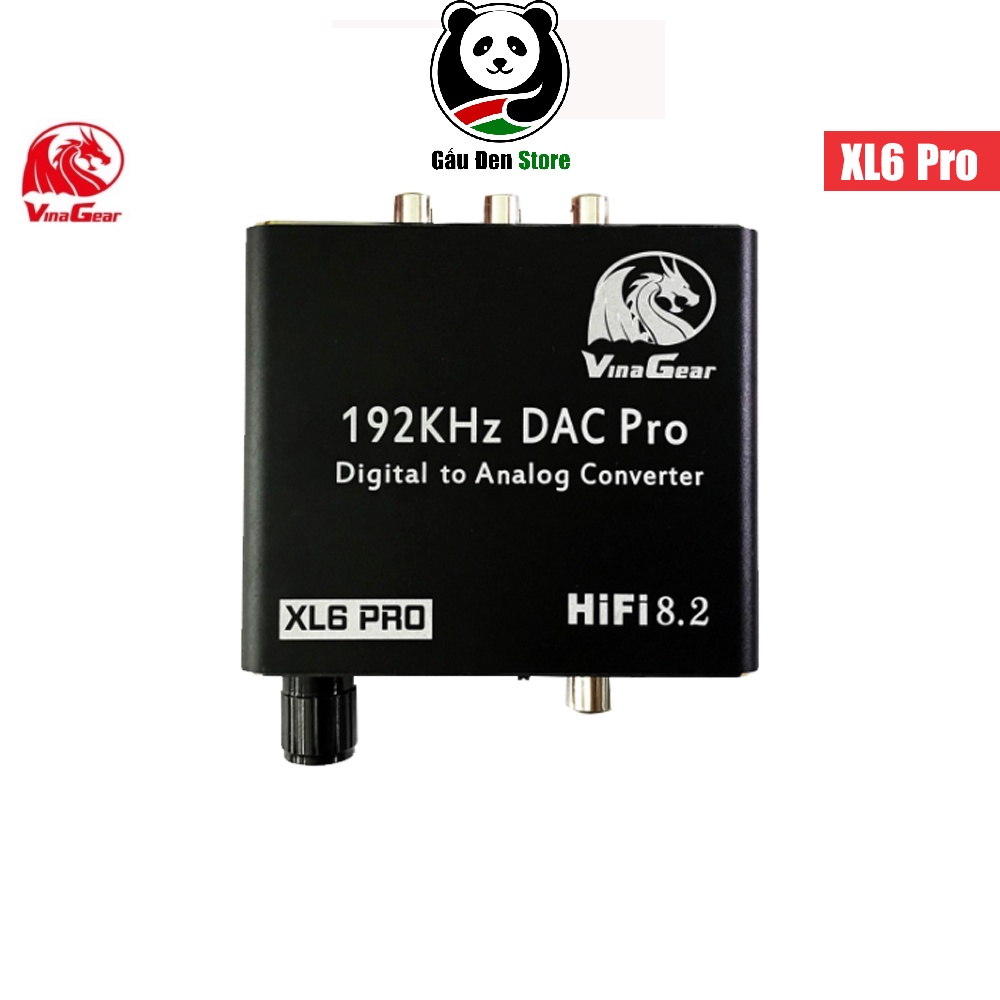 Bộ Chuyển Âm Thanh Quang Vinagear XL6 Pro tích hợp nút tăng giảm âm lượng