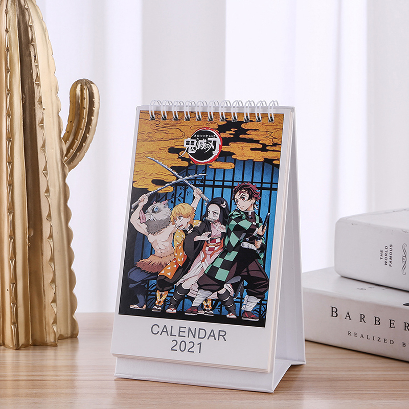 Bộ Lịch Để Bàn 2021 Slayetsu No Yaiba Phong Cách Anime Kamejiroou
