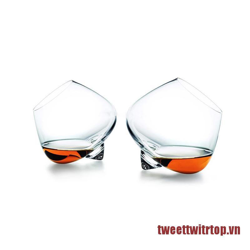 TRTOP Rotate Tumbler Whiskey Glass Top Belly Cigar Whisky Cocktail Drinking W