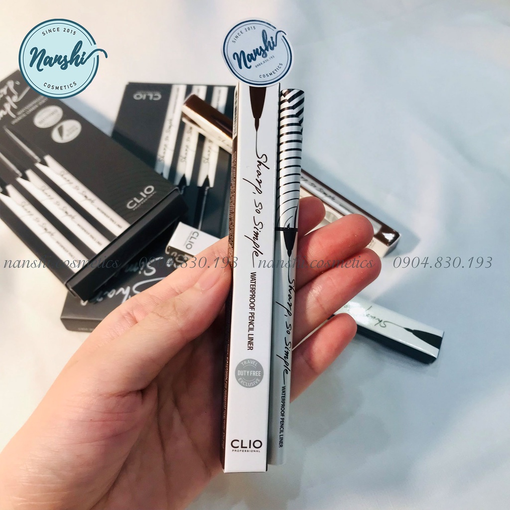 Chì Kẻ Mắt Clio siêu mảnh Sharp So Simple Waterproof Pencil Liner
