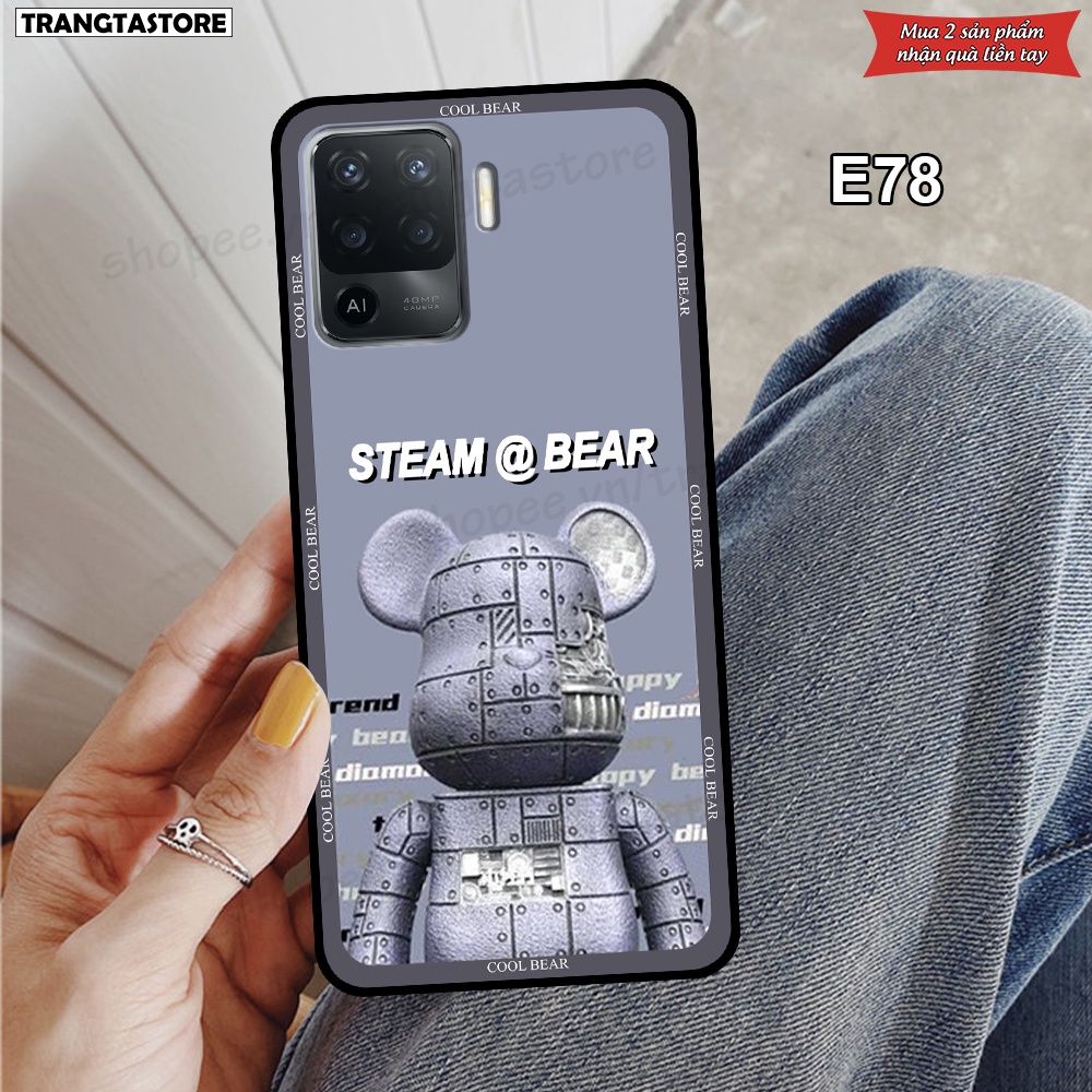 Ốp Oppo A94 in hình gấu Bearbrick,Metal Style,Doremon siêu dễ thương chất lượng