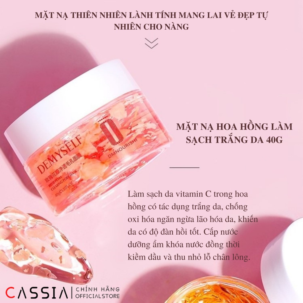 Mặt Nạ Gel Hoa Tươi Dưỡng Ẩm Trắng Da, Giảm Mụn Kiềm Dầu, Se Khít Lỗ Chân Lông, Chống Lão Hóa, Nội Địa Trung DEMYSELF