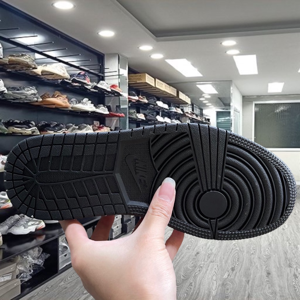 Giày Jodan 1 Panda Low da lộn , JD1 cổ thấp đen trắng, bản chuẩn Trung tặng Box bảo vệ