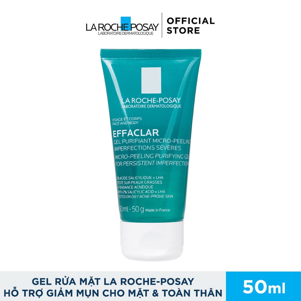 Bộ Đôi La Roche-Posay Chống Nắng Kiềm Dầu Effaclar Micro-Peeling + Gel Rửa Mặt &amp; Tắm Anthelios Anti-Shine Gel-Cream