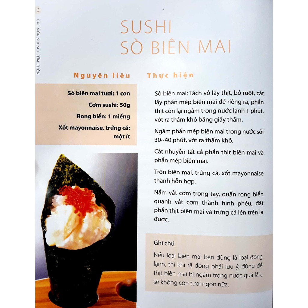 [Mã BMBAU50 giảm 7% đơn 99K] Sách- Các món sushi cơm cuộn