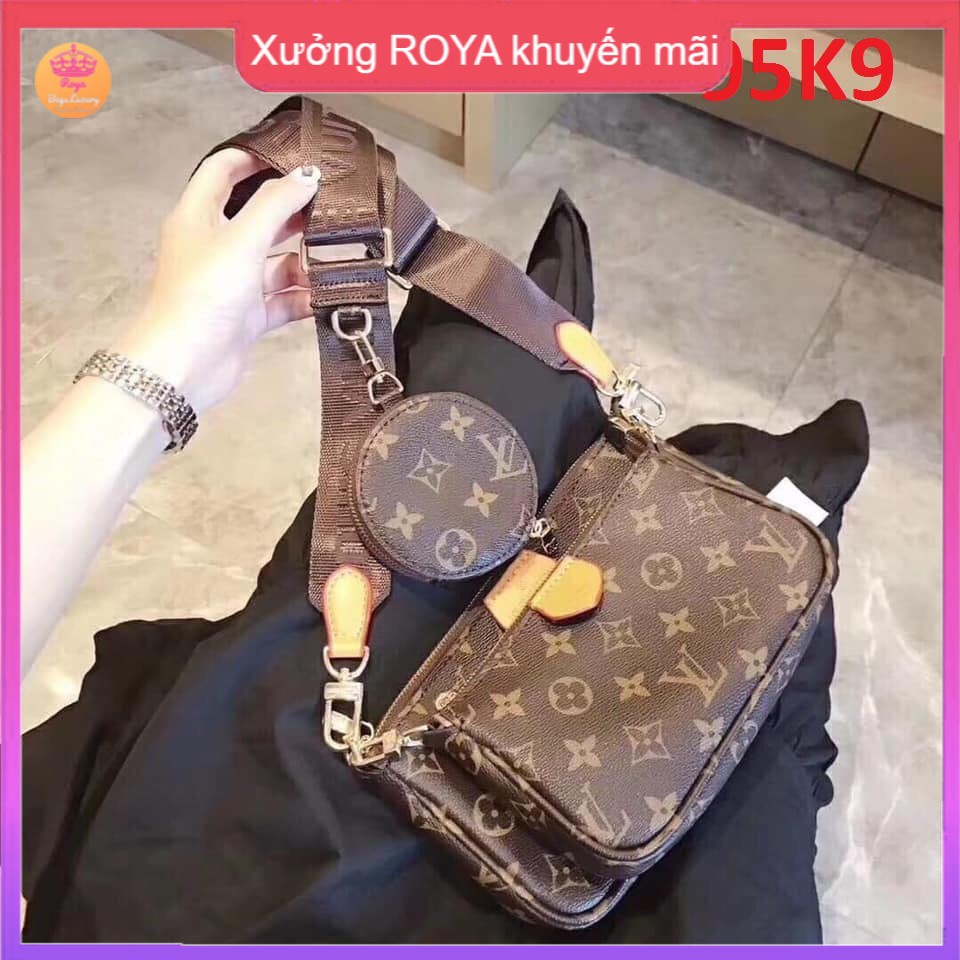 Túi xách đeo chéo  FREESHIP  nữ  bộ 3 ROYA 95K9 bao gồm túi xách lớn ví nhỏ và túi nhỏ HÌNH THẬT + VIDEO SHOP TỰ QUAY