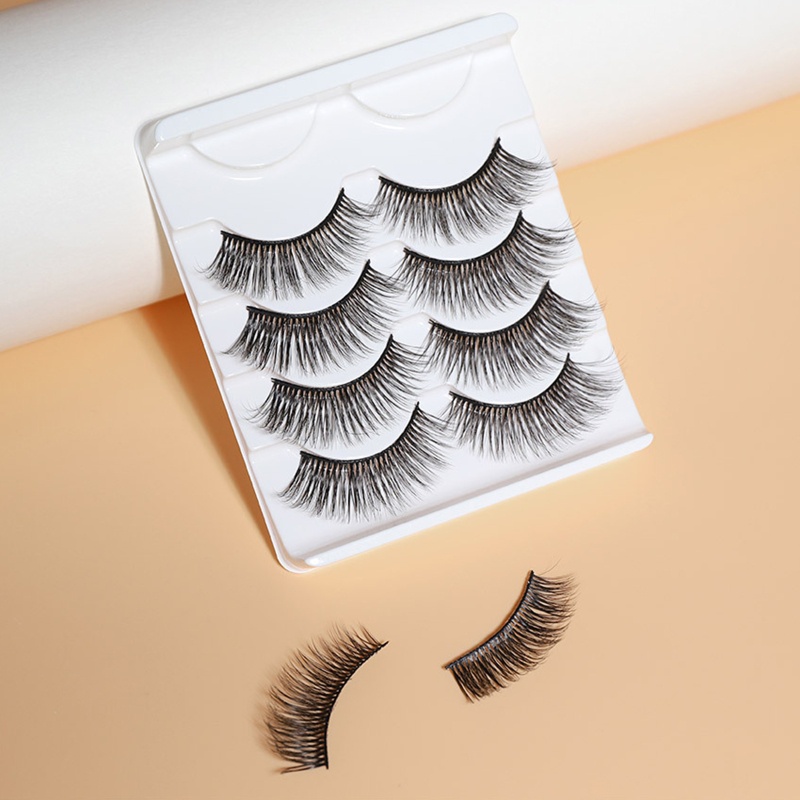 Set 5 Cặp Lông Mi Giả Đa Năng Trang Điểm Mắt Mèo Thân Thiện Với Môi Trường