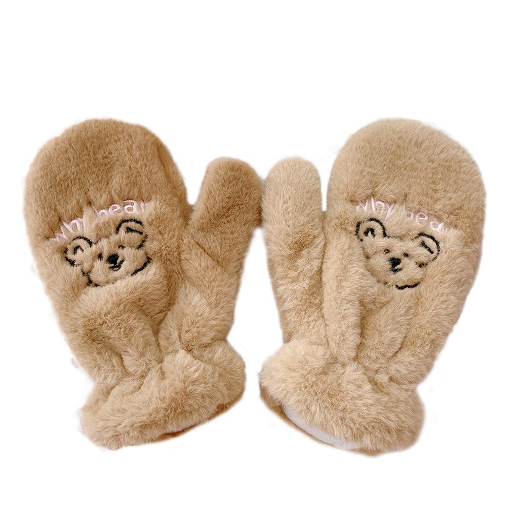 Găng Tay Hoạt Hình Gấu Dày Dặn Giữ Ấm Mùa Đông Cho Nữ VANES1