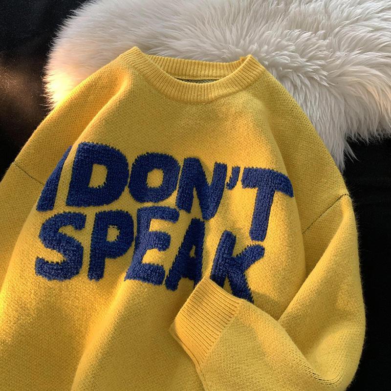 Áo sweater Cổ Tròn Phong Cách retro Mỹ Cá Tính Cho Nam