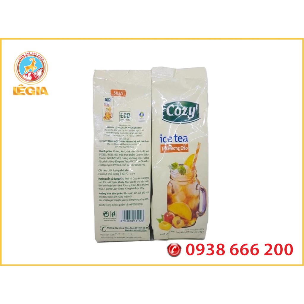 Trà COZY Hương Đào Hòa Tan Gói 400G - COZY PEACH ICE TEA