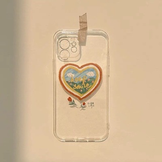 Case điện thoại trong suốt trái tim keep smile